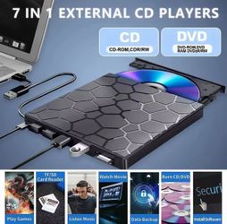 7-in-1 USB 3.0 Type-C External DVD RW CD Player Optical Drives DVD Burner Recorder Reader Disk Drive For Laptop Desktop Notebook