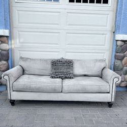 Large Beige Couch W/Pillow - Can Deliver!
