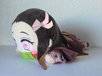 Sega Demon Slayer Anime Nesoberi Lying Down Plush Toy Doll SG95561 Nezuko Normal