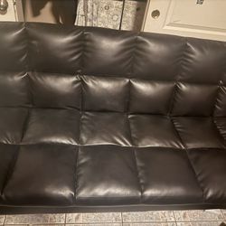 Leather Sofa /Futon 