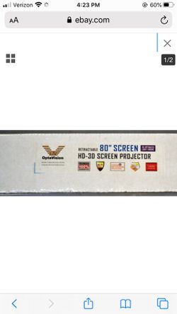 80” HD-3D optimized projector screen