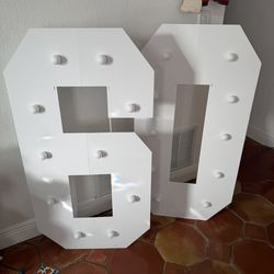 “60” Sign with Lights 47”