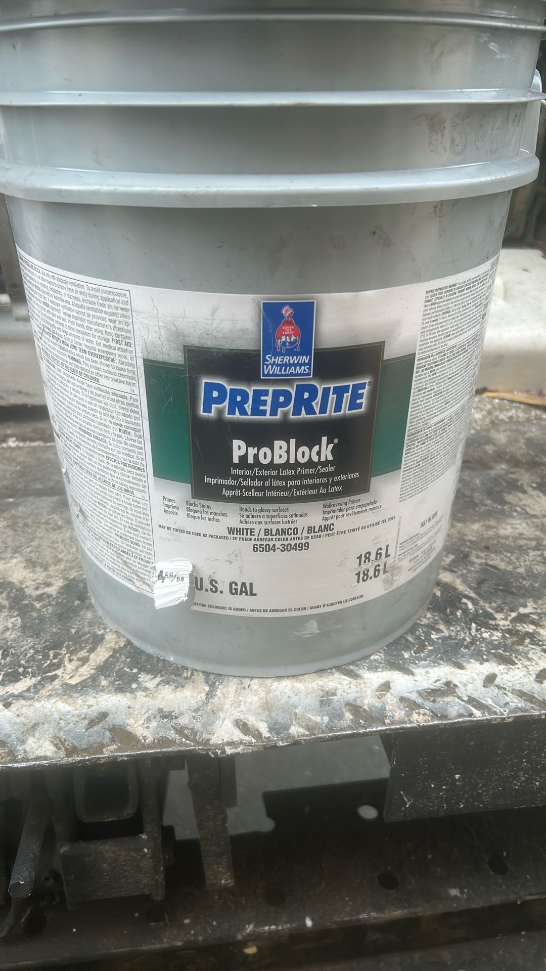 5gal Sherwin Williams Pro Block Primer “#6082 Cobble Brown”