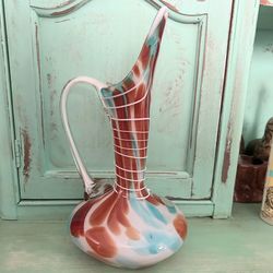 Cristales de Chihuahua Hand Blown Glass Pitcher Carafe Made in Mexico