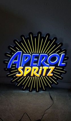 Aperol Spritz neon bar sign
