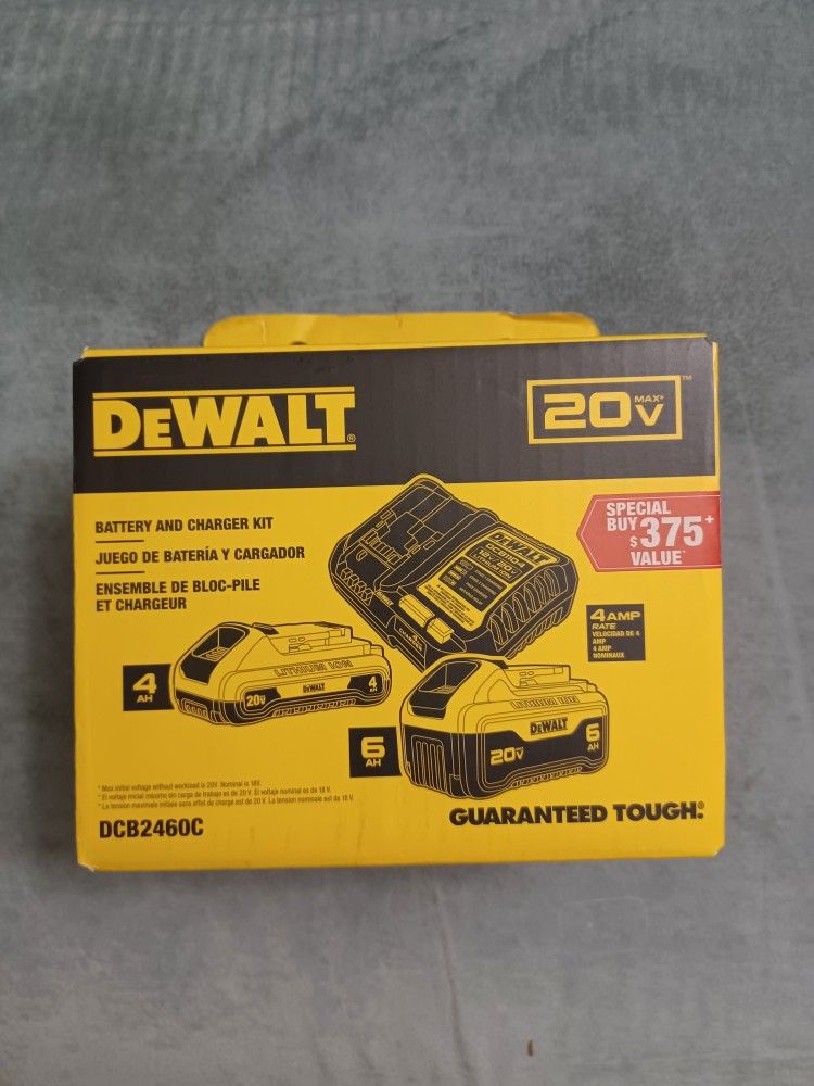 New Dewalt 20V Max Batteries and 12V 20V Charger Kit