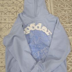 Light Blue Sp5der Hoodie