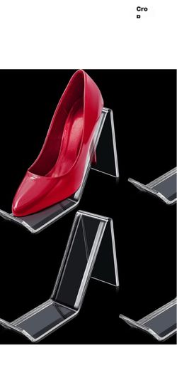 Jetec acrylic clear shoe display stand high heel (24 piece)