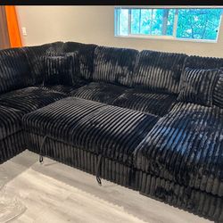 Brand New Super Plush Comfy Pullout Sectional Set 