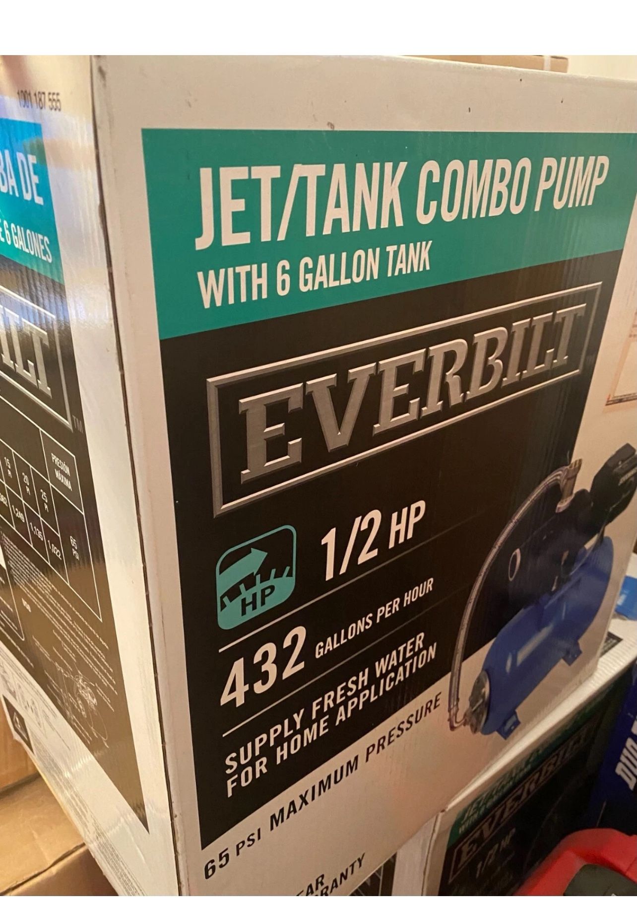 Everbilt 1/2 HP Shallow Well Jet Pump w/ 6 Gallon Tank