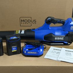 Kobalt 80v 630-CFM 140-MPH Cordless Battery Handheld Leaf Blower with (2) 2.5-Ah Batteries and Charger Included