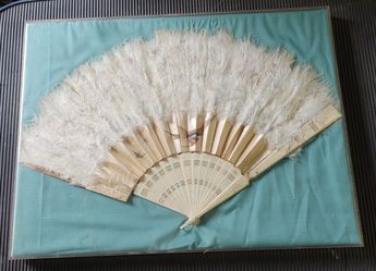 Antique Victorian Hand Fan Burlesque