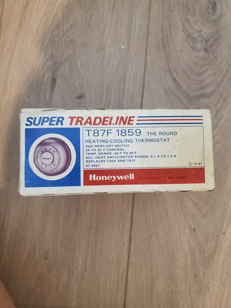 New! Honeywell Round Thermostat T87F 1859.