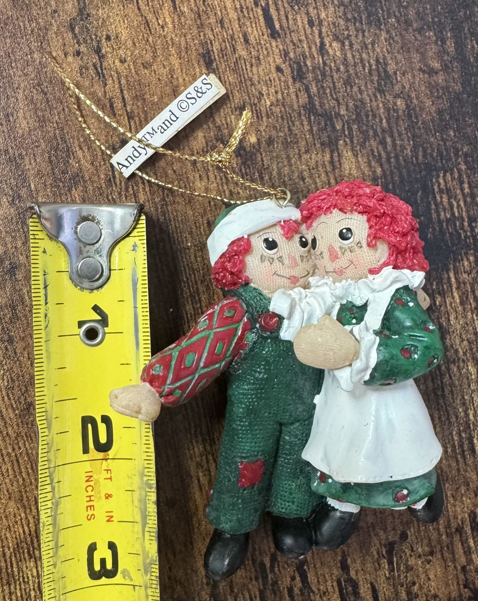 Vintage Raggedy Anne Ann and Andy Ornament just $5