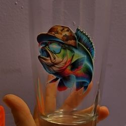 Fishing Bass Glasses Customized 