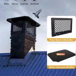 14 in. x 14 in. Black Galvanized Steel Fireplace Chimney Caps for Outside.    L-4478 