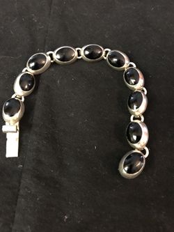 Sterling Silver Onyx Bracelet