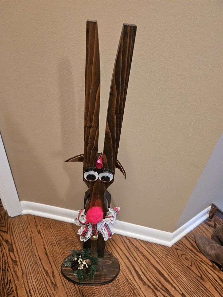 Handmade Wooden Reindeer