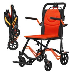 Lightweight Folding Transport Wheelchair