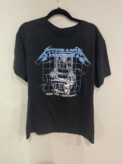 Metallica Ride The Lightning T-Shirt Men's XL Heavy Metal