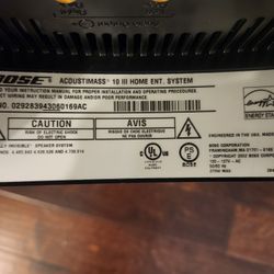 Bose Acoustimass 10 Series III