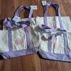 Trader Joes Large Lavender Tote Bag