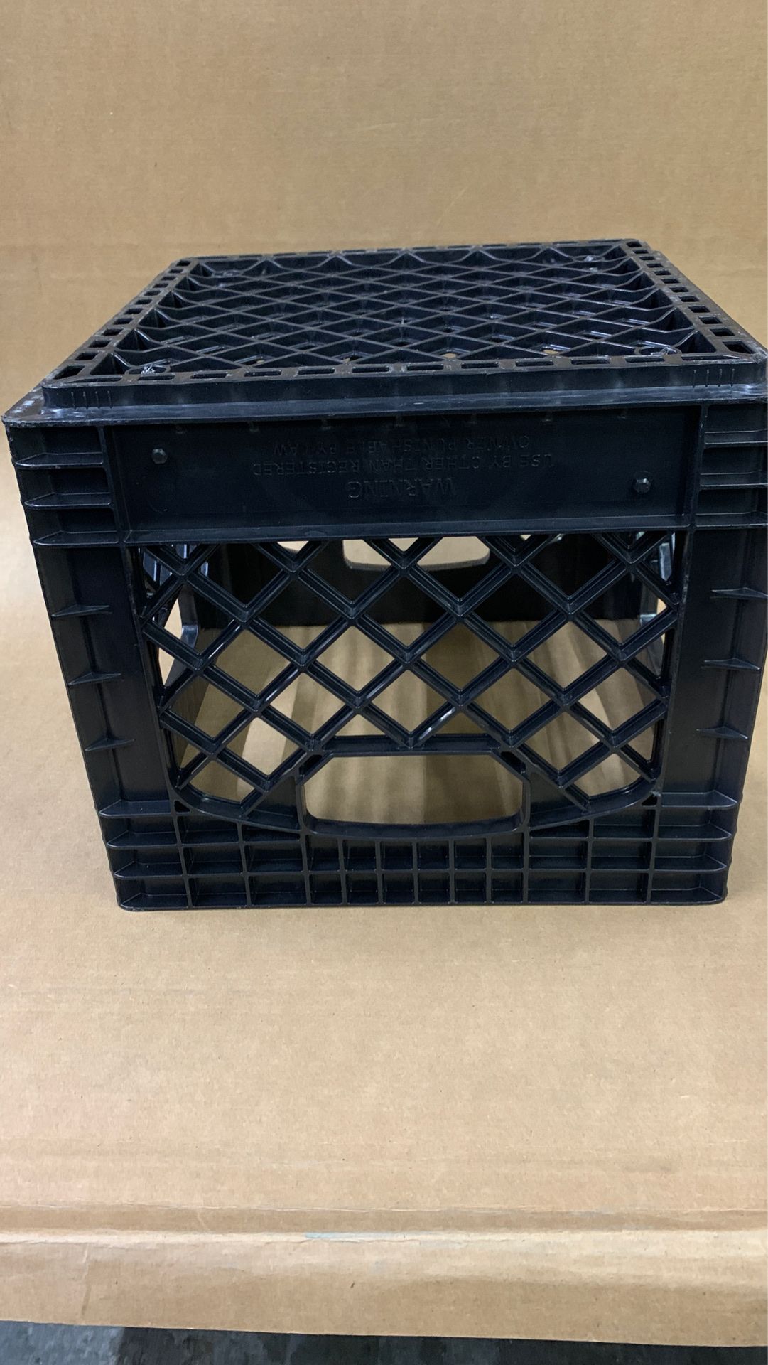 Milk crates used $4 each.