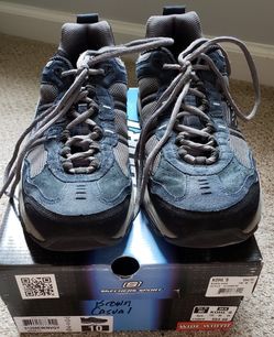 Mens Skechers Sport 10W Navy Gray Sneakers