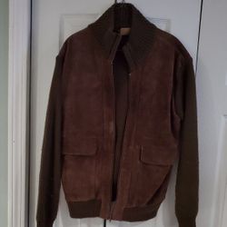Suede Vest, Sweater Sleeve, Combinatiom Jacket