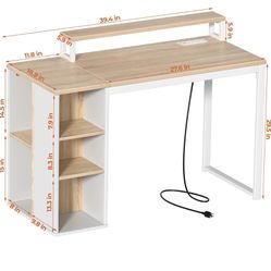 Computer Desk With Storage Shelves
