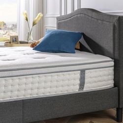 Bed frame, headboard and mattress
