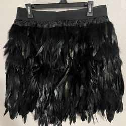 Black Feathered skirt 2XL