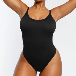 AirSlim Lace Trim Cami Thong Bodysuit