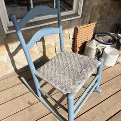 Child’s Rocker Wood & Rattan 