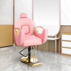 Garvee Pink Hydraulic Reclining Salon Chair