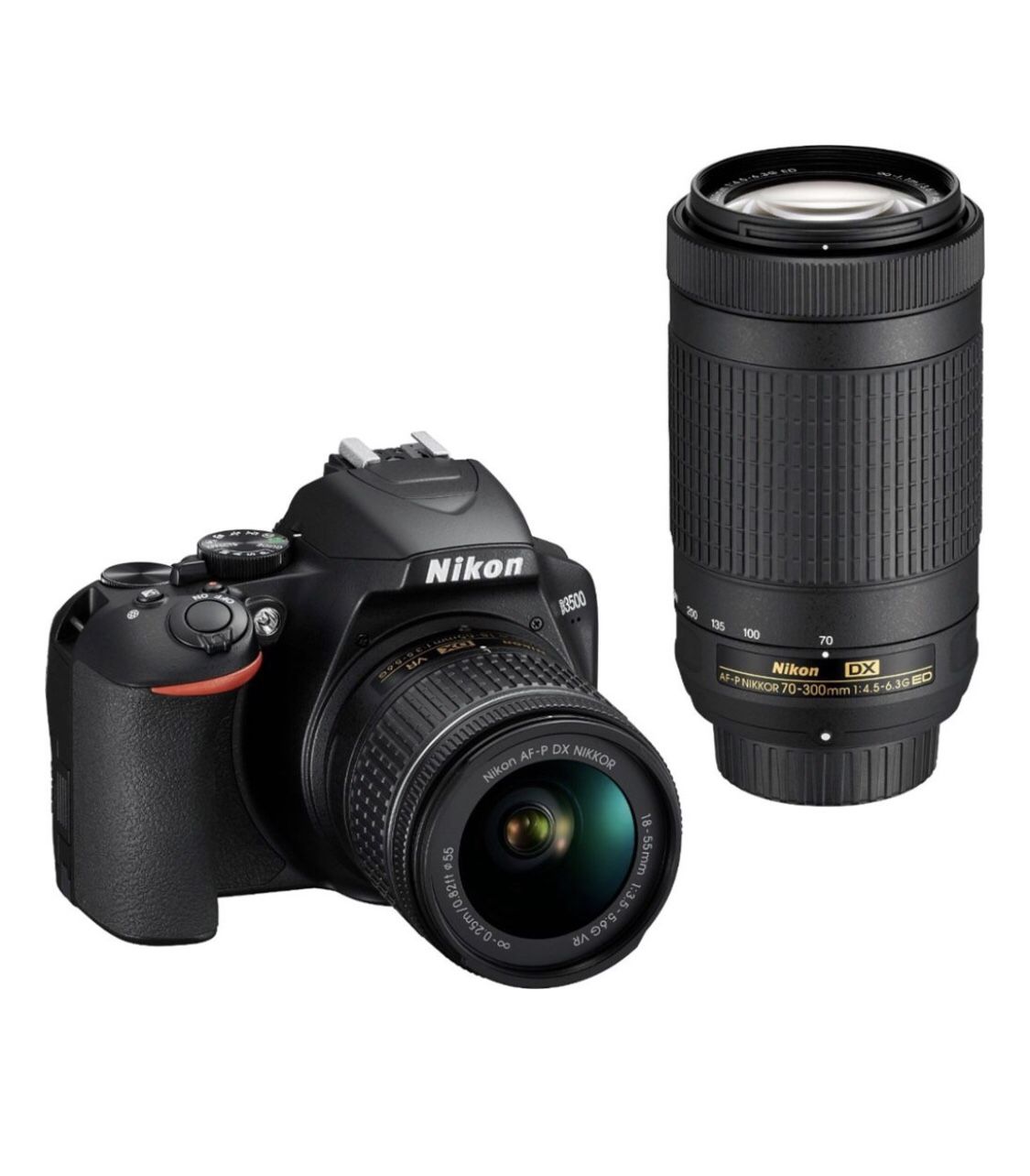 New - Nikon D3500 DSLR 2 lenses