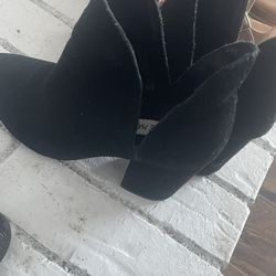 Heeled Black Booties
