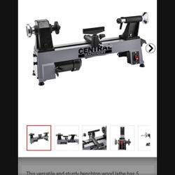 CENTRAL MACHINERY 10 in. x 18 in., 5-Speed, 1/2 HP Benchtop Wood Lathe