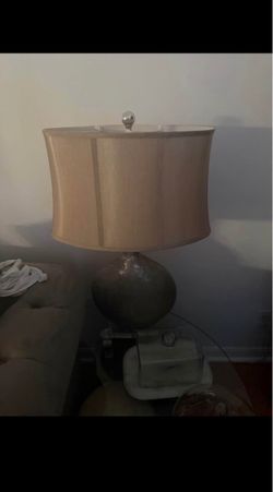 Two Modern Mercury Glass Table Lamp
