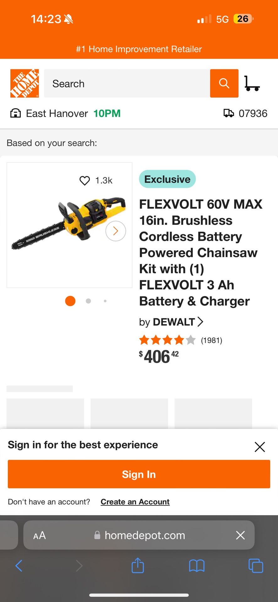 4Ah Brushless Chainsaw , 40vmax XR .