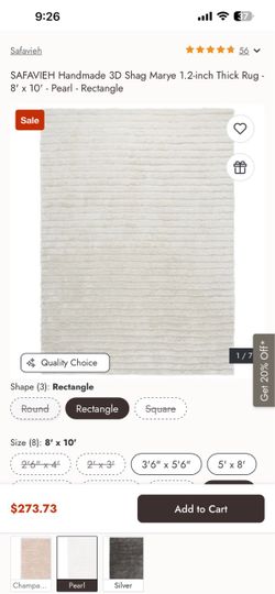 Brand new Safavieh White 8x10 Long Pile Rug