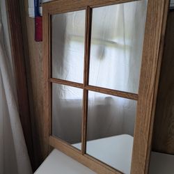 Mirror Wall Decor,Wood Window Mirror, Decorative Mirror, Vintage Mirror 