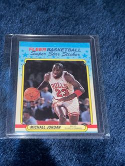 Michael Jordan Fleer Basketball Super Star Sticker