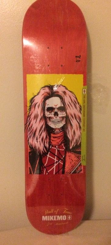 The Girl Skateboards Mike Mo Skull of Fame 8.0 Deck • NEW