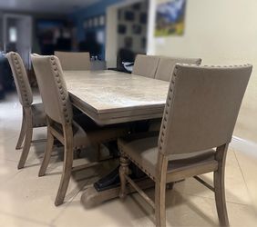 Dining table with 6 chairs