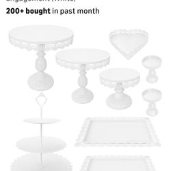 Set of 9 Cake Stands Metal Cupcake Stand Set New