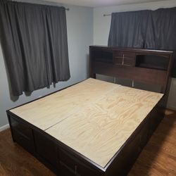 California king bed frame with storage 