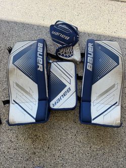 Bauer Goalie Pads Set with Blocker and Glove - Kids