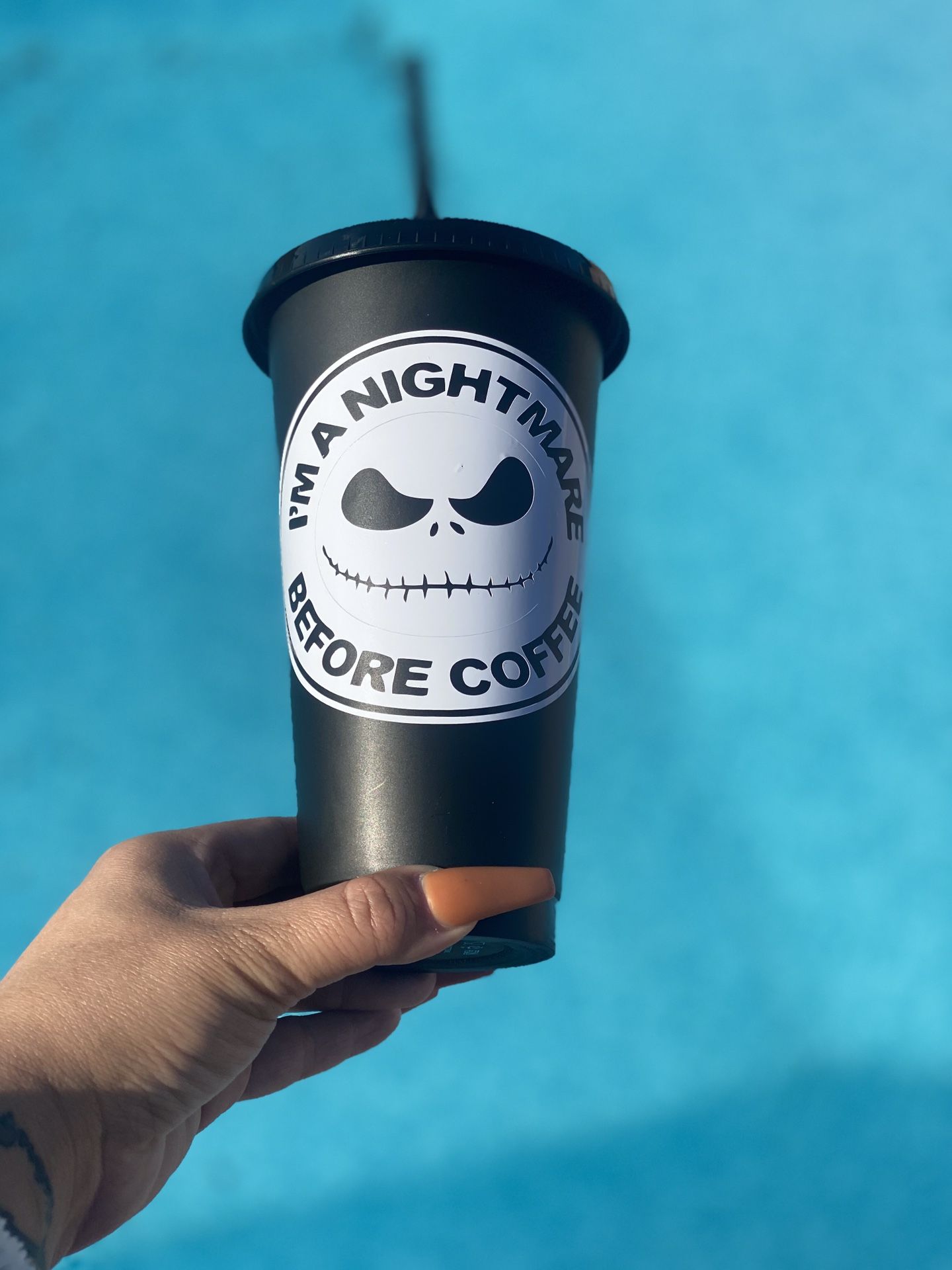nightmare before Christmas reusable cup 24 ounces