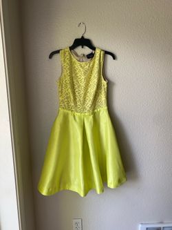 Just…Taylor brand Fit and Flare Lace Dress -Citron Yellow -Size 4 -NWT